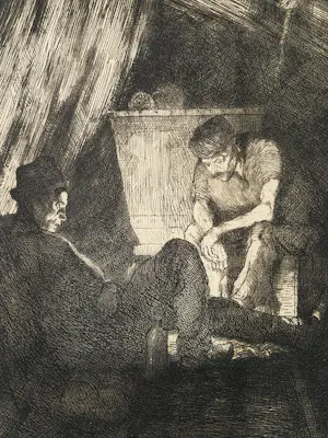 Hermann Kätelhön - original - 1925 - monochrome Lithographie "Berg-arbeiter" bleistift sign. kopen? Bied vanaf 73!