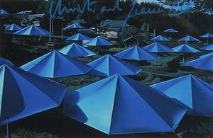 Christo - Handgesigneerde artcard The Umbrella's kopen? Bied vanaf 1!