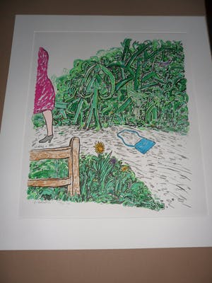 Pieter Holstein - Zeefdruk, Titel, ‘Tasje verloren’ kopen? Bied vanaf 50!