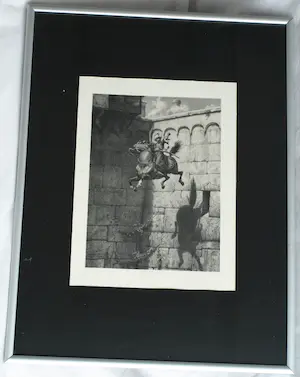 Frederik Hendrik Weissenbruch - Litho, Sprong van de laatste Mammeluk – ingelijst - ca 1870 kopen? Bied vanaf 10!