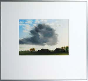 Jan Bos - Gouache, De bui - Ingelijst verkocht voor € 100!