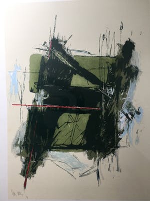 Arty Grimm - Abstracte compositie - Zeefdruk, Ingelijst (Groot) kopen? Bied vanaf 80!