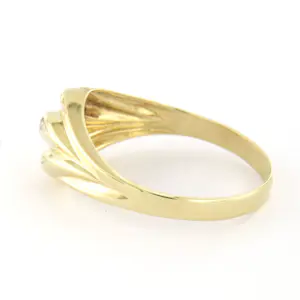 14k geel gouden ring met single cut geslepen diamant tot. 0.01ct – F/G - VS/SI kopen? Bied vanaf 160!