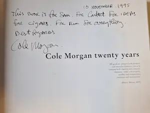 Cole Morgan - uitgeverij Kempen 1993 - "Twenty Years" met handgeschreven opdracht ! kopen? Bied vanaf 51!