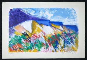 Jan Cremer - Zeefdruk, Montagne Sainte Victoire kopen? Bied vanaf 150!