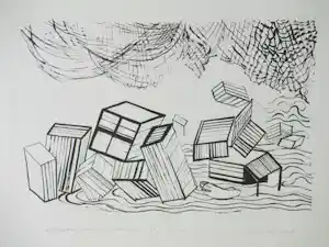 Wim Beuning - De kratten van het verre land - Litho verkauft für € 40!
