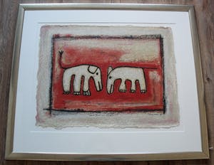 Hans Innemee - ingelijste zeefdruk: about level and direction (groot/netjes ingelijst) kopen? Bied vanaf 150!