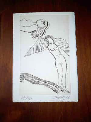 Corneille - naakt op muziekpapier verkocht voor € 165!