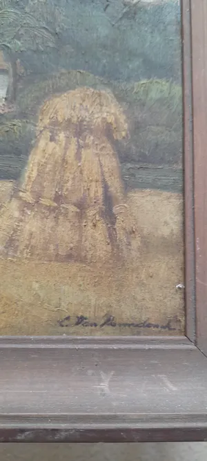 Dis Van Raemdonck - Vlaams zomerlandschap met boerderij en korenschovenn kopen? Bied vanaf 100!