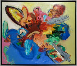 Koos Smit - Olieverf op doek, Saga III - Ingelijst (Groot) kopen? Bied vanaf 1!