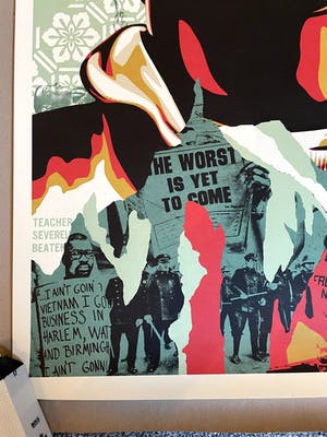 Buy Shepard Fairey - Voting Rights Are Human Rights - OBEY -? Bid from 1!