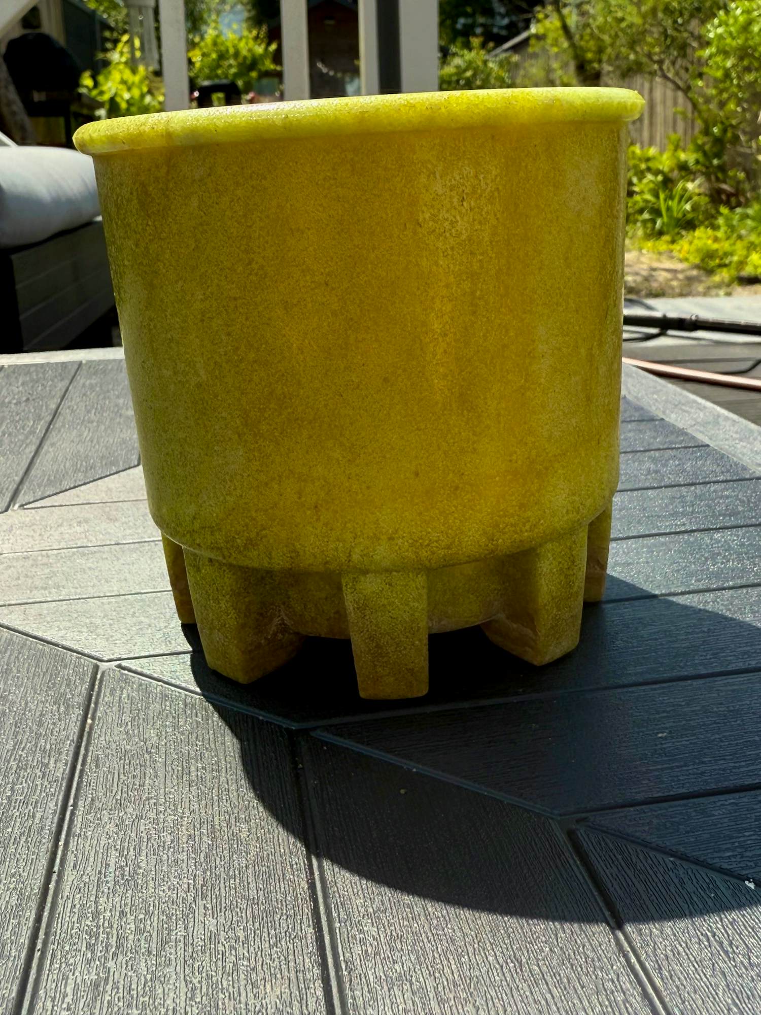 Andries Dirk Copier - Geel graniver cactuspot - Glasfabriek Leerdam verkocht voor € 50!