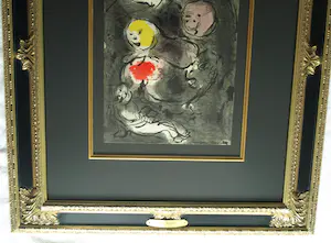 Marc Chagall - Ingelijst , Litho , Le Prophète Daniel avec les lions – Lijst, 76½ x 66½ cm. kopen? Bied vanaf 100!