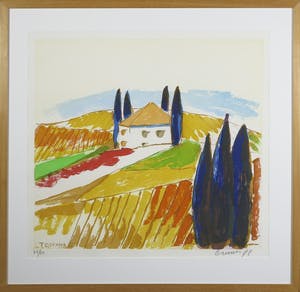 Jan Cremer - Aquatint, Toscana IV - Ingelijst kopen? Bied vanaf 250!