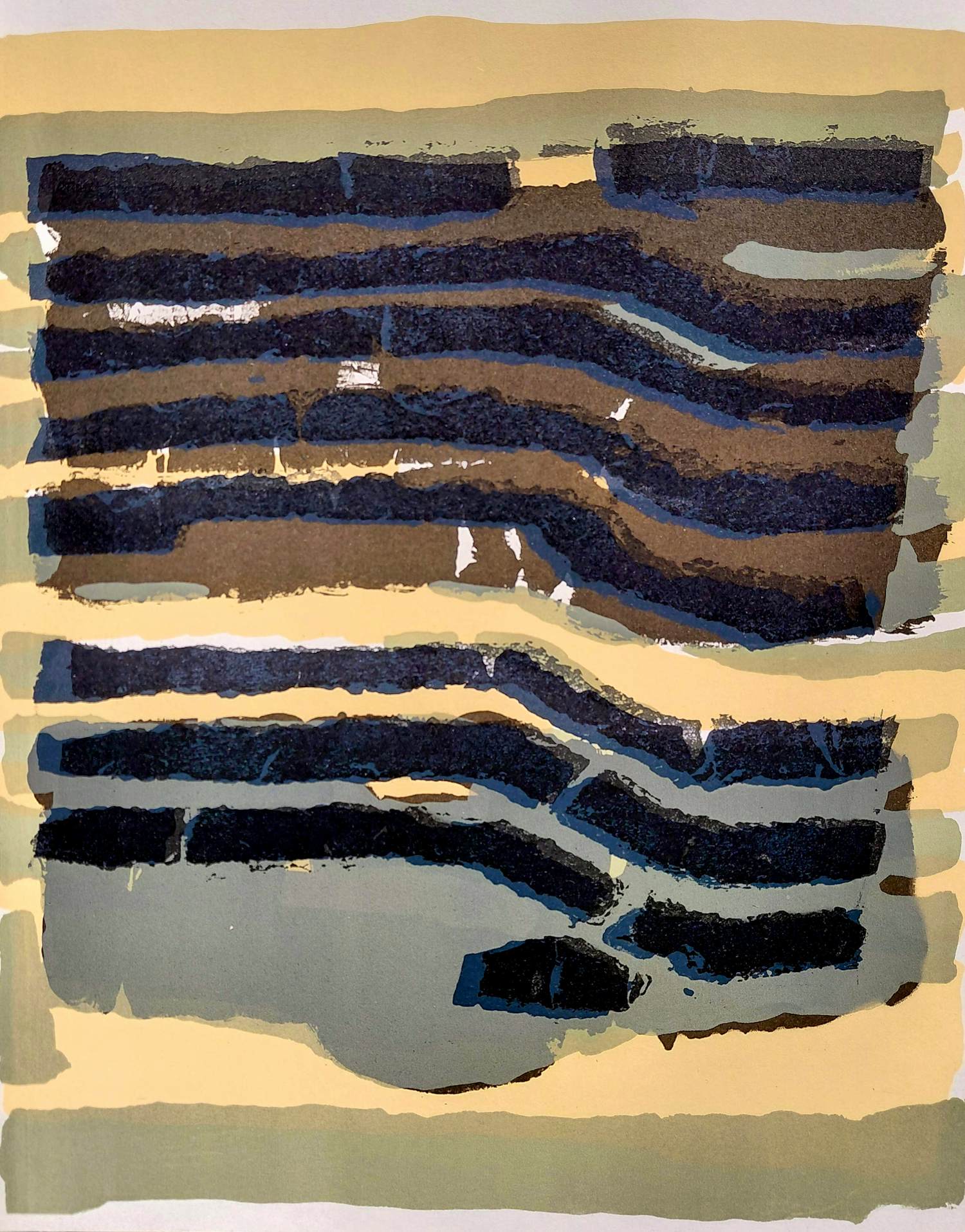 Raoul Ubac - Abstracte compositie, originele litho kopen? Bied vanaf 55!