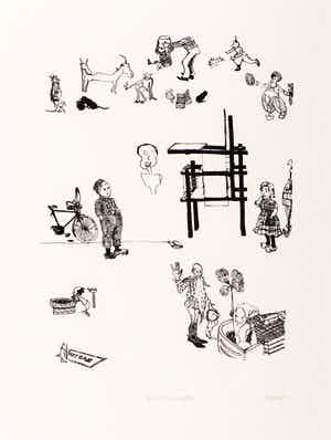 Sipke Huismans - Zeefdruk ZONDER TITEL Handgesigneerd. verkocht voor € 35!