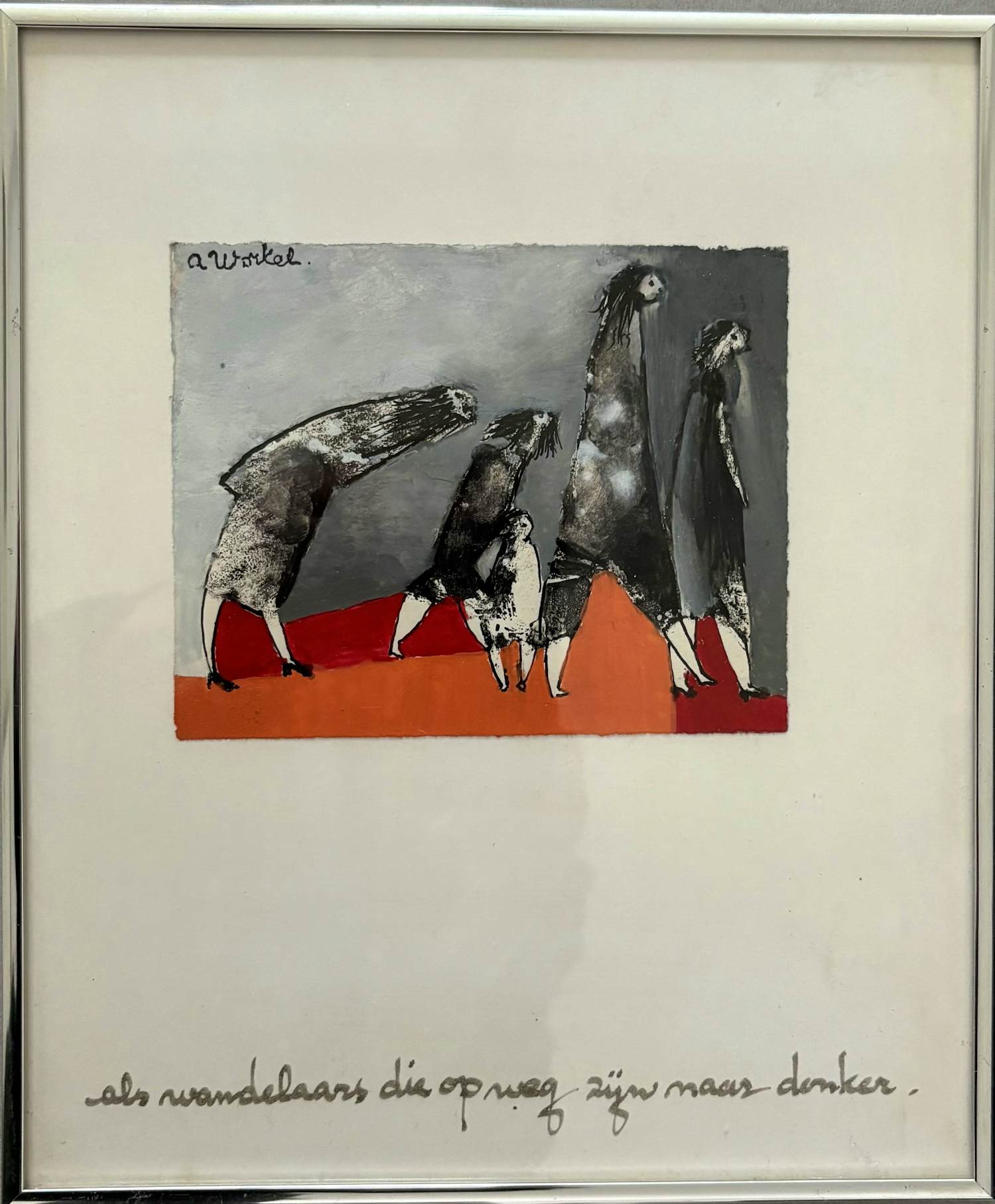 Ans Wortel - Als wandelaars die op weg zijn naar donker. kopen? Bied vanaf 250!