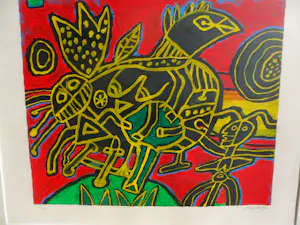 Corneille - Zeefdruk, Titel, Oiseau Ne Du Paysage Uit 1992. Ingelijst kopen? Bied vanaf 275!