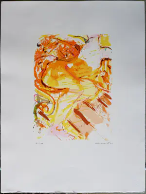 Paul de Lussanet - Liggend Naakt - Zeefdruk. kopen? Bied vanaf 50!