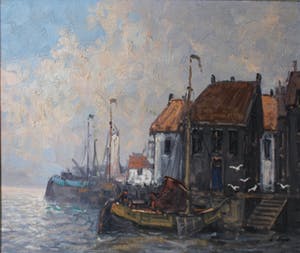 Niet of onleesbaar gesigneerd - Havengezicht - H. Dijk kopen? Bied vanaf 1!