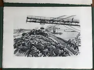 Dirk Hidde Nijland - De Zuiderzeewerken een schetsboek - 1932 - kopen? Bied vanaf 40!