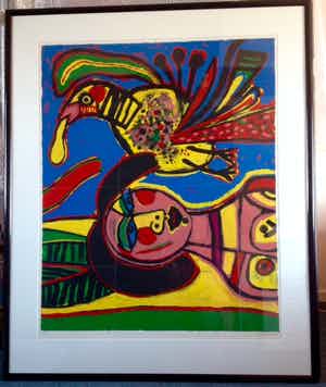 Corneille - "L' Afrique n'est pas loin" 1992 nr. 96/200 (zeefdruk - groot) verkocht voor € 350!