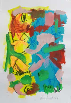 Peter Klashorst - Gemengde techniek - Handgesigneerd !!! verkocht voor € 60!