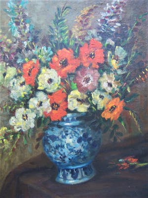 Niet of onleesbaar gesigneerd - Stilleven met zomerbloemen. kopen? Bied vanaf 10!