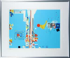 Sam Middleton - Zeefdruk, Harmonics - Ingelijst verkocht voor € 50!