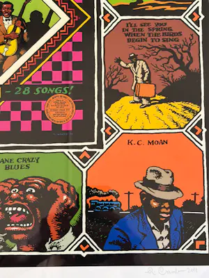 Robert Crumb - Zeefdruk naar Albumcover 1979 "Memphis Jug Band Double Album" Gesigneerd kopen? Bied vanaf 300!