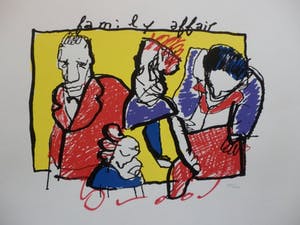 Herman Brood - Kleurenzeefdruk FAMILY AFFAIR Handgesigneerd. kopen? Bied vanaf 225!