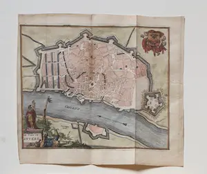 Jacobus Harrewijn - Antwerpen Oude Gravure Plattegrond 1700 kopen? Bied vanaf 35!