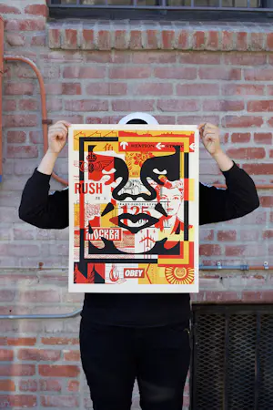 Shepard Fairey - 3-FACE COLLAGE Signed Lithograph Part 2 kopen? Bied vanaf 10!