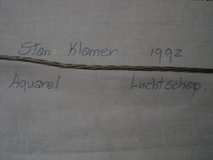 Stan Klamer - Geometrisch-abstract Aquarel "Luchtschap" expositie Galerie Asselijn Amsterdam kopen? Bied vanaf 20!
