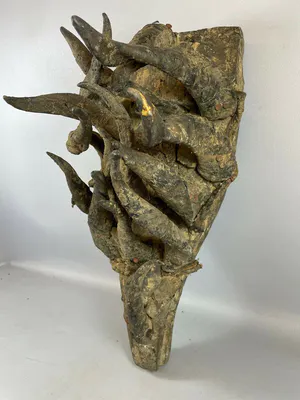 Buy Dan - 220531 - Rare & Old Tribal used African Gela Guere War Horn mask - Iv. Coast? Bid from 125!