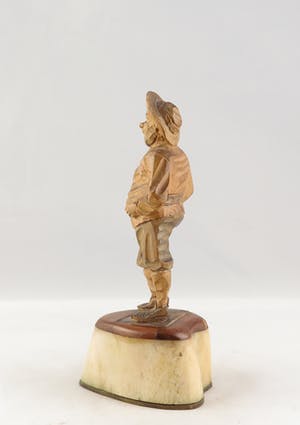 Niet of onleesbaar gesigneerd - Hout en been, Don Quichot en Pancho kopen? Bied vanaf 10!