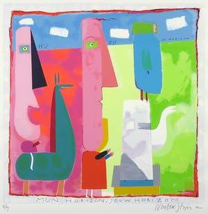 Wouter Stips - Zeefdruk, Mijn horizon, jouw horizon - Ingelijst kopen? Bied vanaf 40!