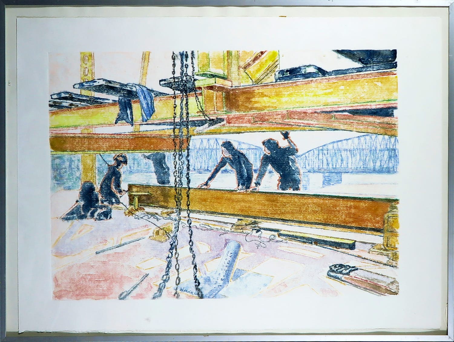 Joeki Simak - Monotype, Zonder titel - Ingelijst kopen? Bied vanaf 1!