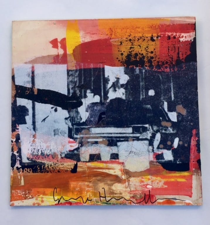 George Heidweiller - George Heidweiller - acrylverf en gemengde techniek op hout - zonder titel. kopen? Bied vanaf 120!