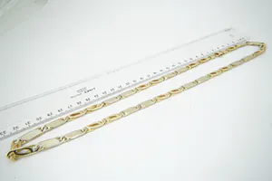 Lang & Massief (115g) bicolor 14Krt gouden Figaro collier - herenmodel - gekeurd kopen? Bied vanaf 2860!