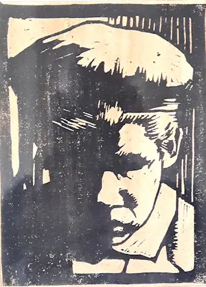 Buy Johannes Mulders - Drie lino/houtsneden in expressieve stijl? Bid from 45!