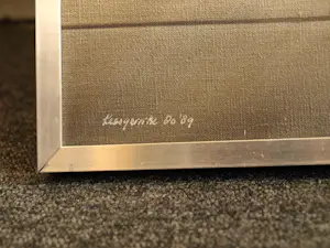 Kees Gerritse - Olieverf op doek , ingelijst , Roze deur – 129 x 129 cm. - 1989 kopen? Bied vanaf 400!