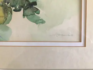 Hen Euverman - Stilleven Boeket gele bloemen - Aquarel, Ingelijst kopen? Bied vanaf 35!