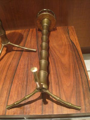 Brons (Onbekend) - 2 Japanse kandelaars. kopen? Bied vanaf 45!