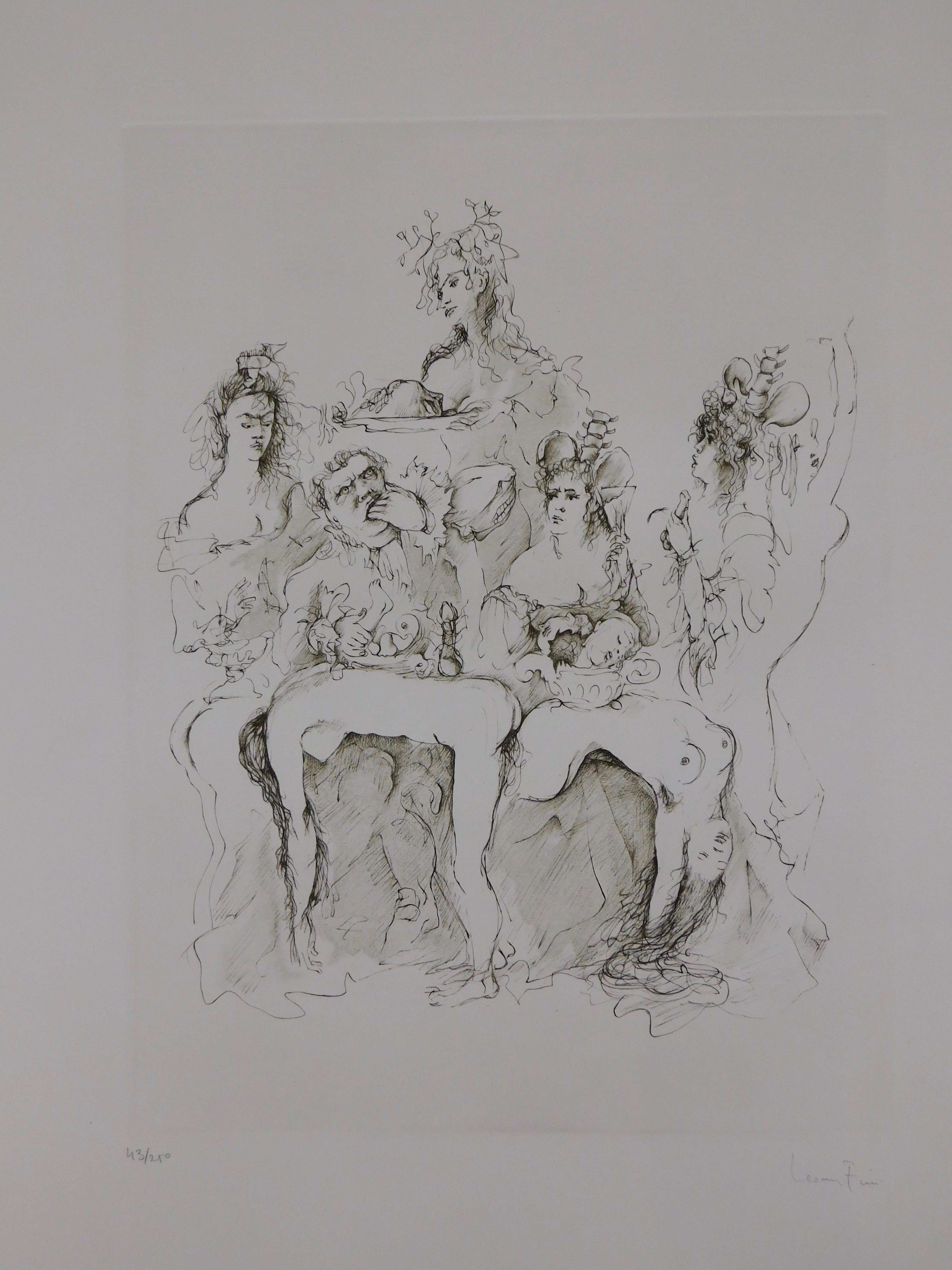 Leonor Fini - Croquis: Diner kopen? Bied vanaf 75!