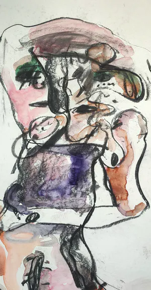 Buy Anton Martineau - Aquarel vrouw - 70x100? Bid from 250!