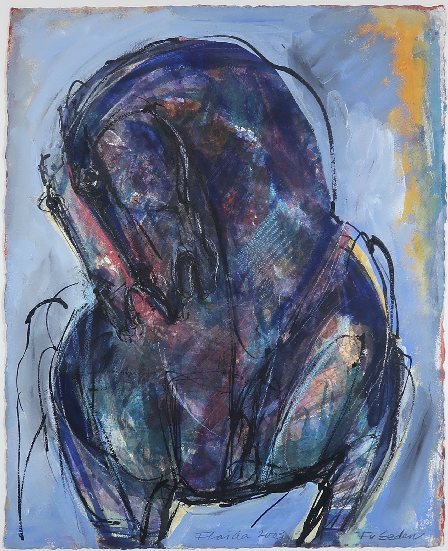 Frits van Eeden - Gemengde techniek, Flaida - Ingelijst (Groot) kopen? Bied vanaf 120!