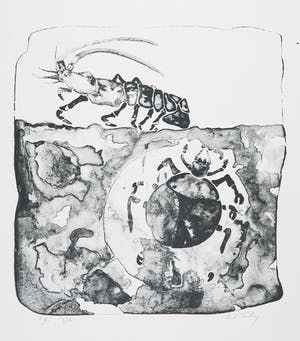 Paul Turkry - Litho, Zonder titel kopen? Bied vanaf 1!
