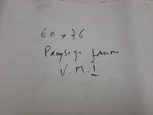 Vincent Mengin-Lecreult - Gemengde techniek op doek, Paysage jaune kopen? Bied vanaf 1!