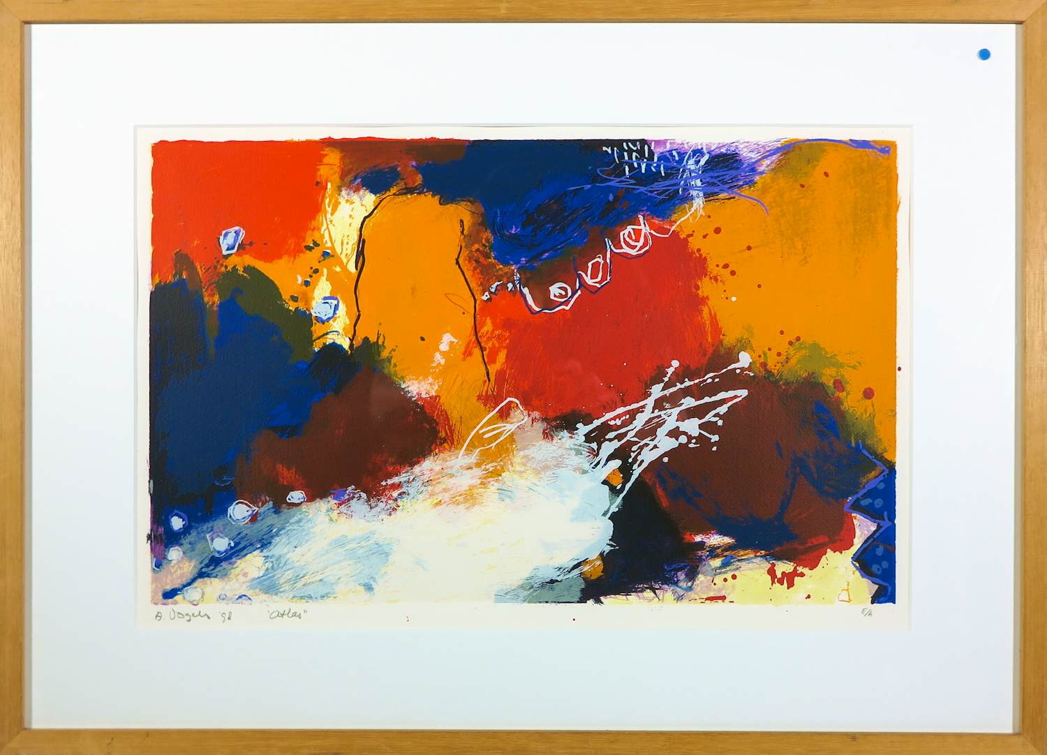 Alexander Vogels - Zeefdruk, Atlas - Ingelijst verkocht voor € 50!